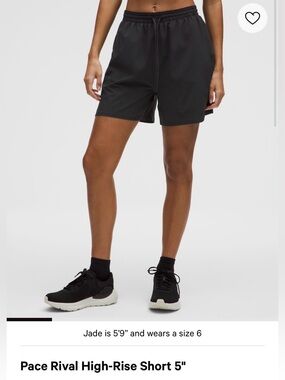 Lululemon pace rival high rise shorts